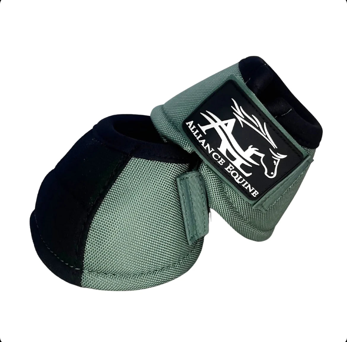 Alliance Equine NO-TURN Kevlar Bell Boots-SPRUCE GREEN