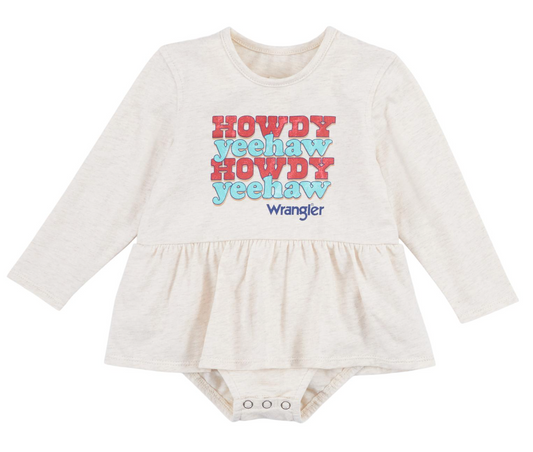 Wrangler Baby Girl Bodysuit Oatmeal Heather