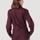 WRANGLER WOMEN'S  EMBROIDERED WESTERN YOKE SHIRT IN WINE TASTING