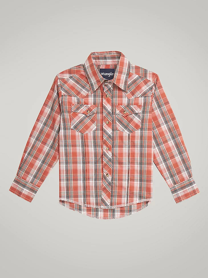 Wrangler Boys Western shirt- Red- Classic Fit
