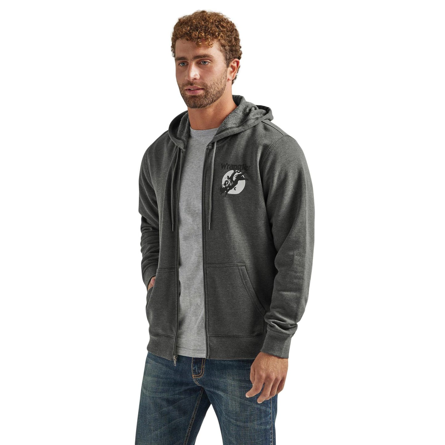 Wrangler® Hoodie Zip Up - Regular Fit - Graphite Heather