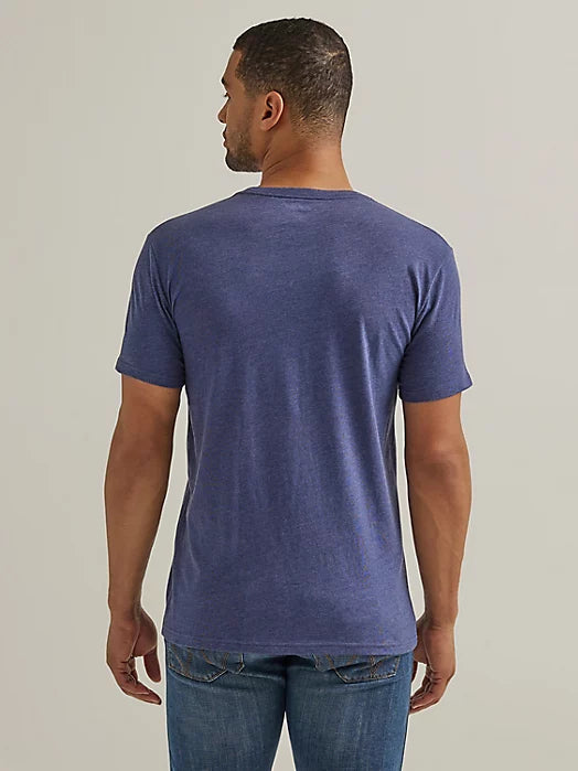 WRANGLER AUTHENTIC WESTERN DIAMOND T-SHIRT IN MIDNIGHT BLUE