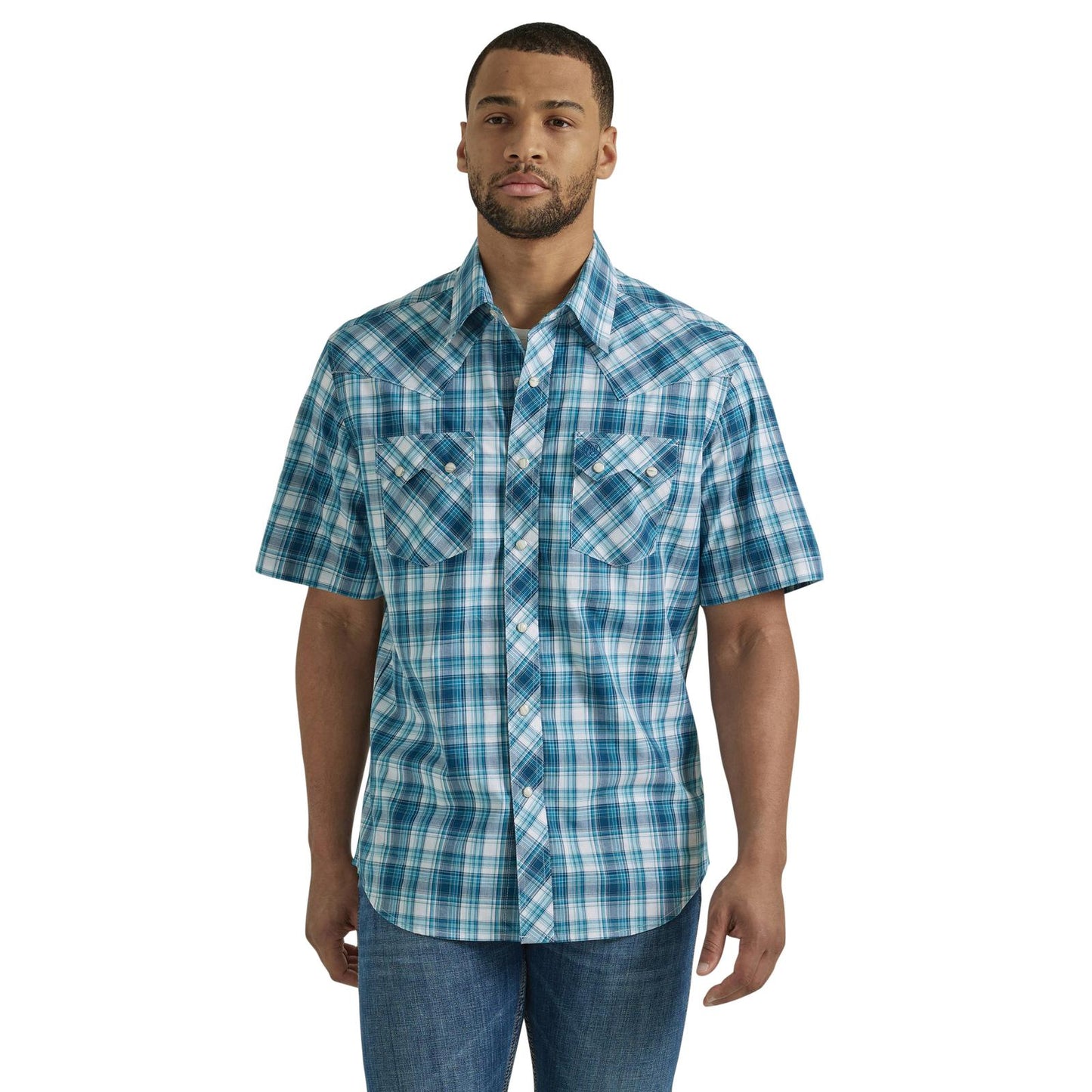Wrangler Retro® Short Sleeve Shirt - Modern Fit - Turquoise