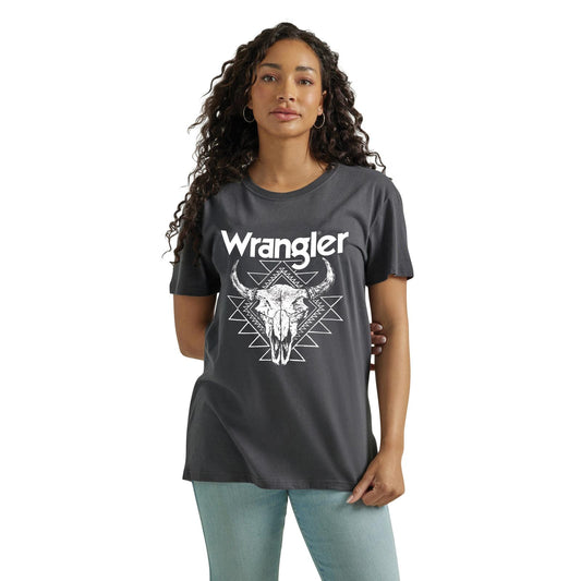 Women's Wrangler Retro® Short Sleeve T-Shirt -Boyfriend fit Charcoal