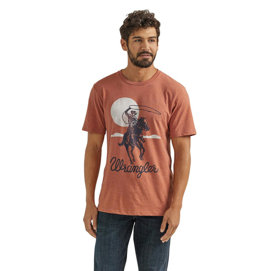 Wrangler® Graphic Short Sleeve T-Shirt - Regular Fit - Redwood Heather