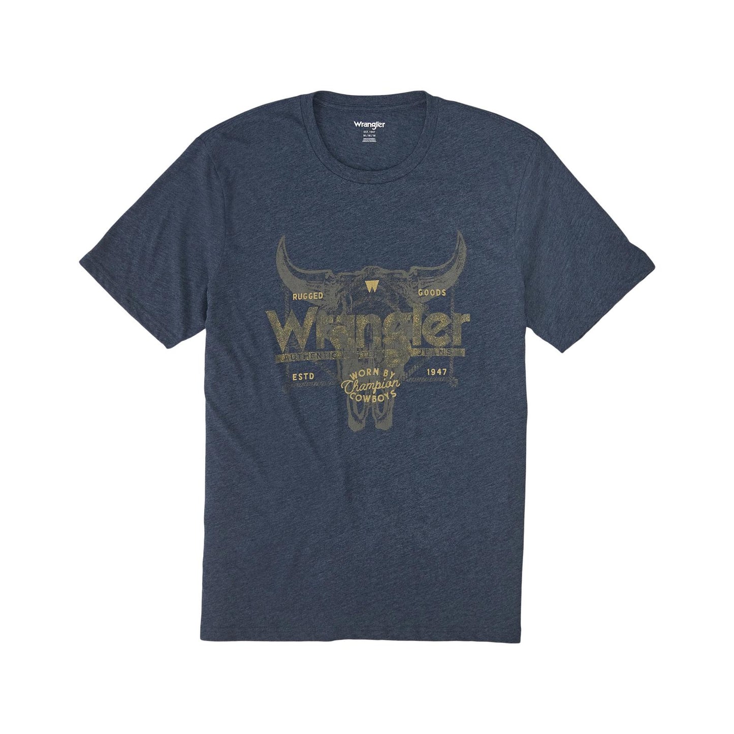 Wrangler® Graphic Short Sleeve T-Shirt - Regular Fit - Dark Sapphire Heather