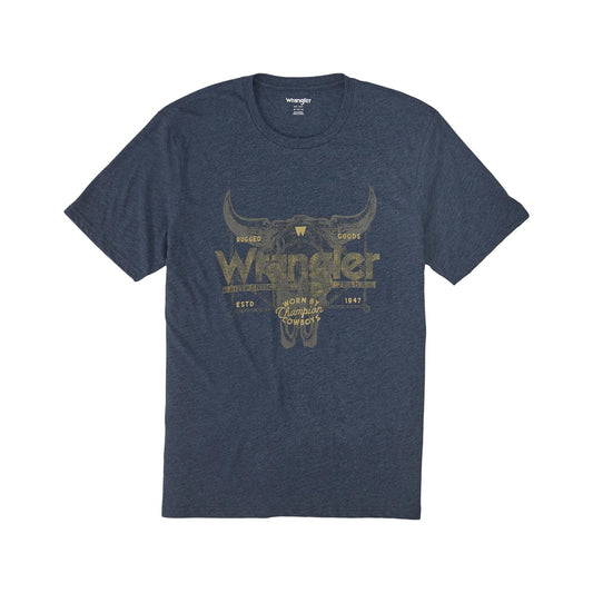 Wrangler® Graphic Short Sleeve T-Shirt - Regular Fit - Dark Sapphire Heather