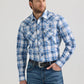 MEN'S WRANGLER RETRO® LONG SLEEVE SAWTOOTH SNAP POCKET WESTERN SHIRT IN BLUE DREAM