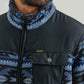 MEN'S WRANGLER ZIP FRONT LIGHTWEIGHT RIPSTOP YOKE SHERPA JACKET IN BLUE SHADOW