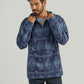 Quarter Zip Hooded Popover Jacket in Sapphire Way