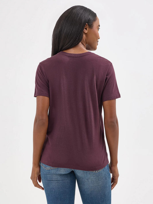 Women's Wrangler Rope Logo Reg Fit Tee in Fudge