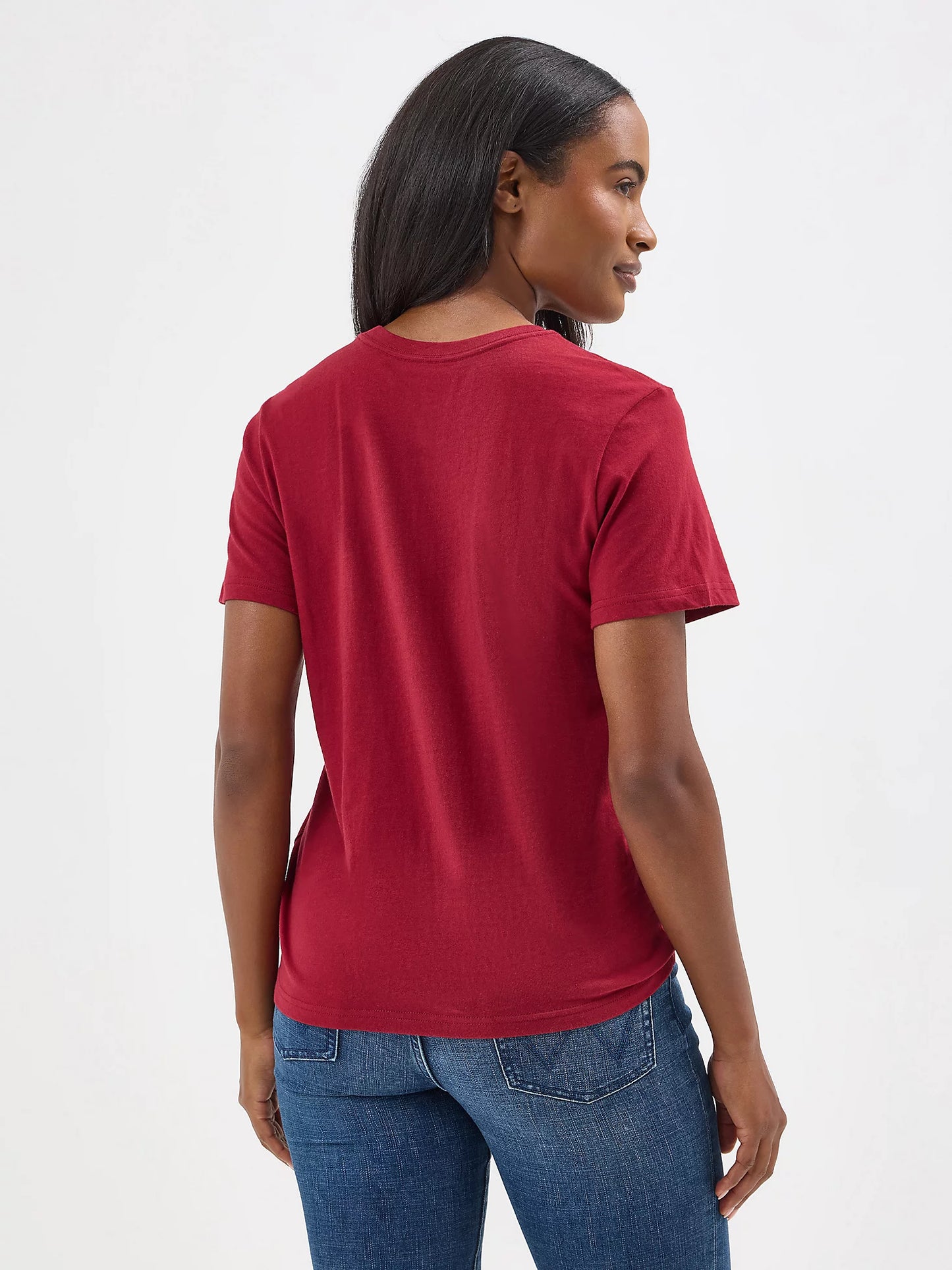 Women's Wrangler Kabel Logo Vibrant Reg Fit Tee in Very Berry