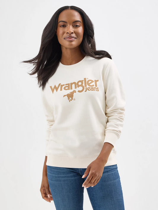 Women's Wrangler Crew Pullover in Whisper White