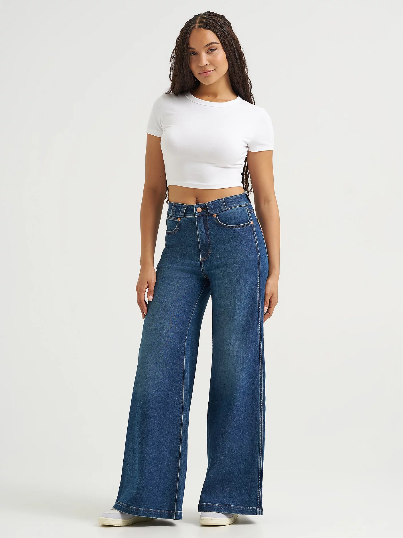 Women's Rainbow Pocket Wide Leg Jean