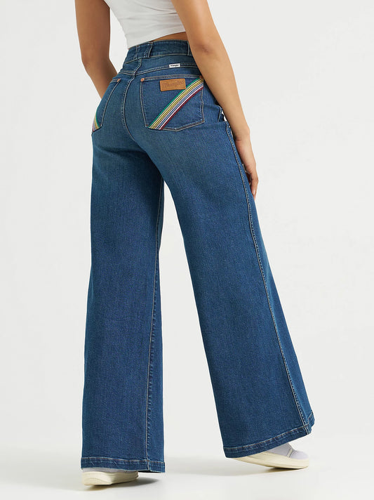 Women's Rainbow Pocket Wide Leg Jean