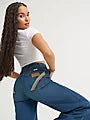 Women's Rainbow Pocket Wide Leg Jean