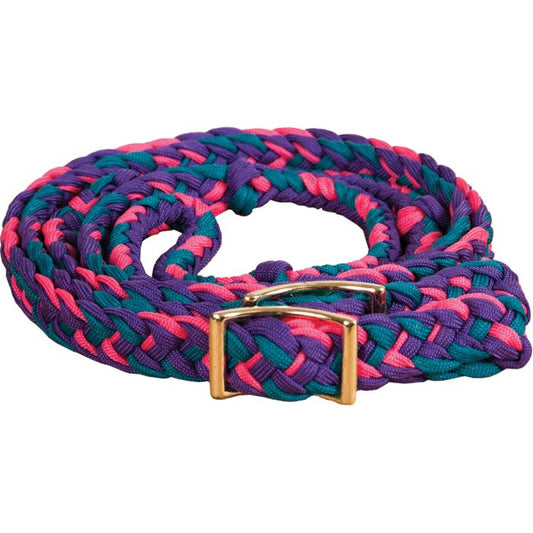 1 D Saddlery Knotted Cord Gaming Reins (with snap)
