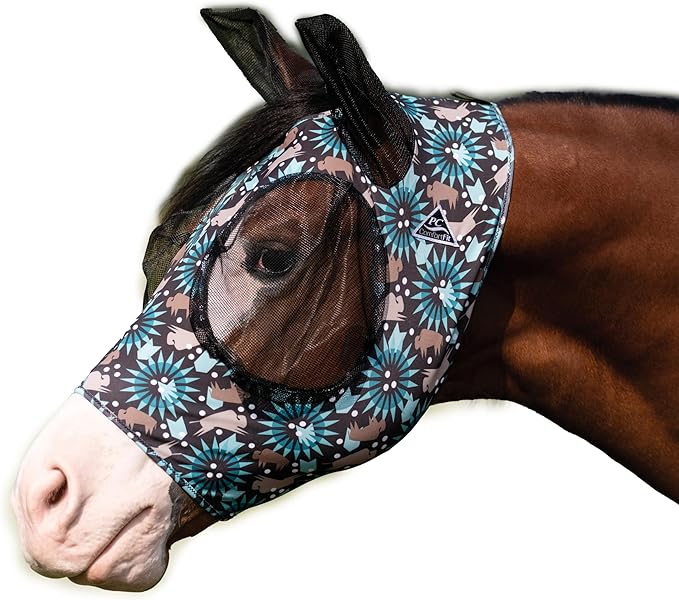 Comfort Fit Lycra Fly Mask -Bison