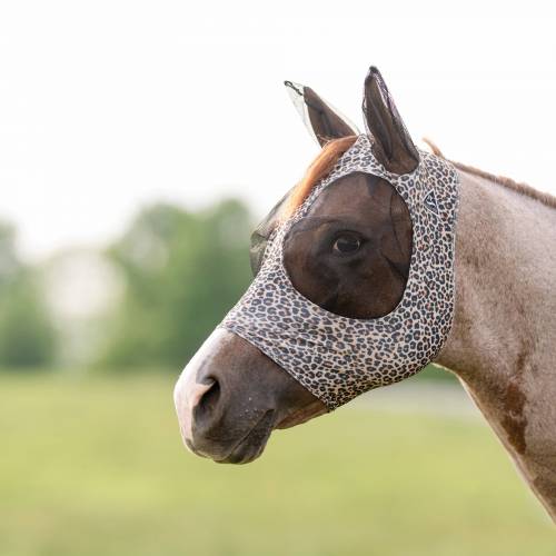 Comfort Fit Lycra Fly Mask- CHEETAH