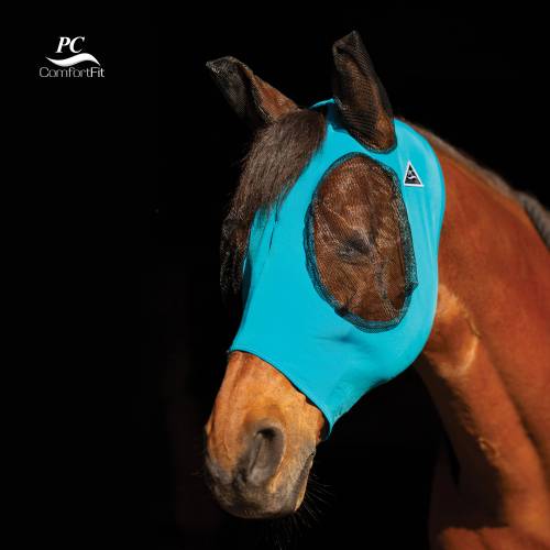 Comfort Fit Lycra Fly Mask -BLUE