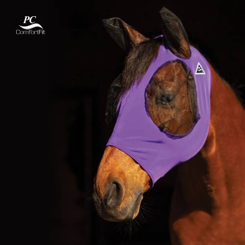 Comfort Fit Lycra Fly Mask -PURPLE