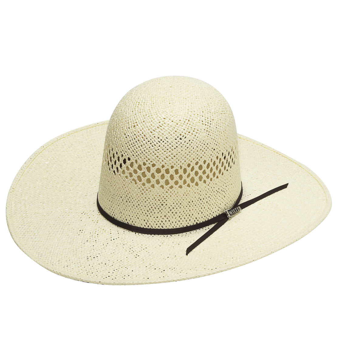 Twister Twisted Weave Ivory Flat Cowboy Hat