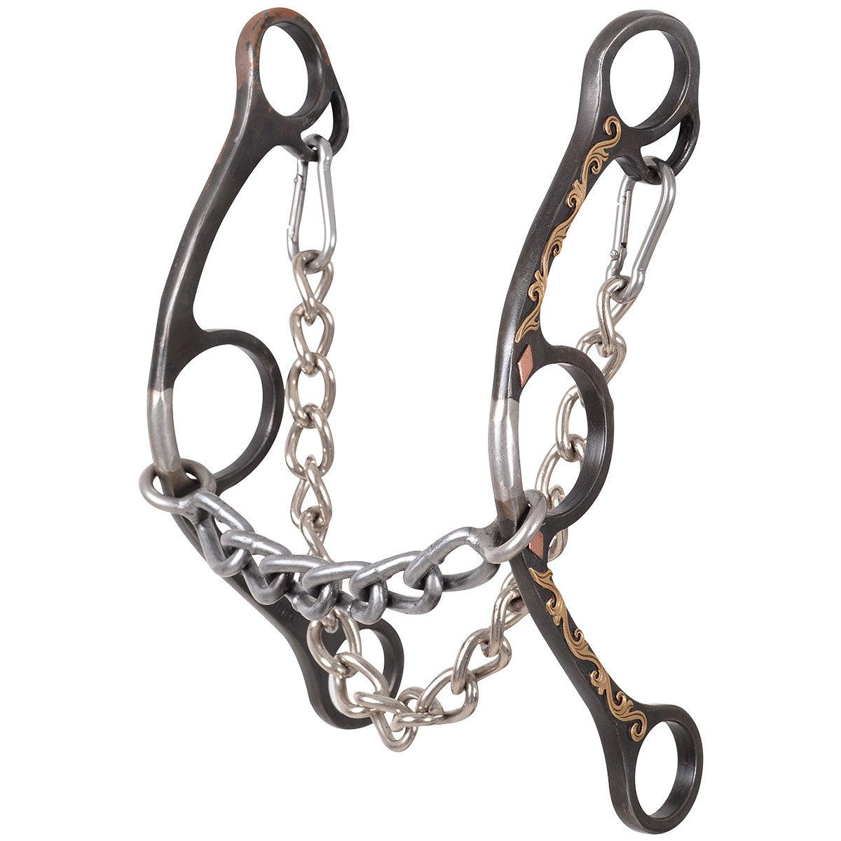 Sherry Cervi Diamond Shank Gag Barrel Bit with Sweet Iron Chain