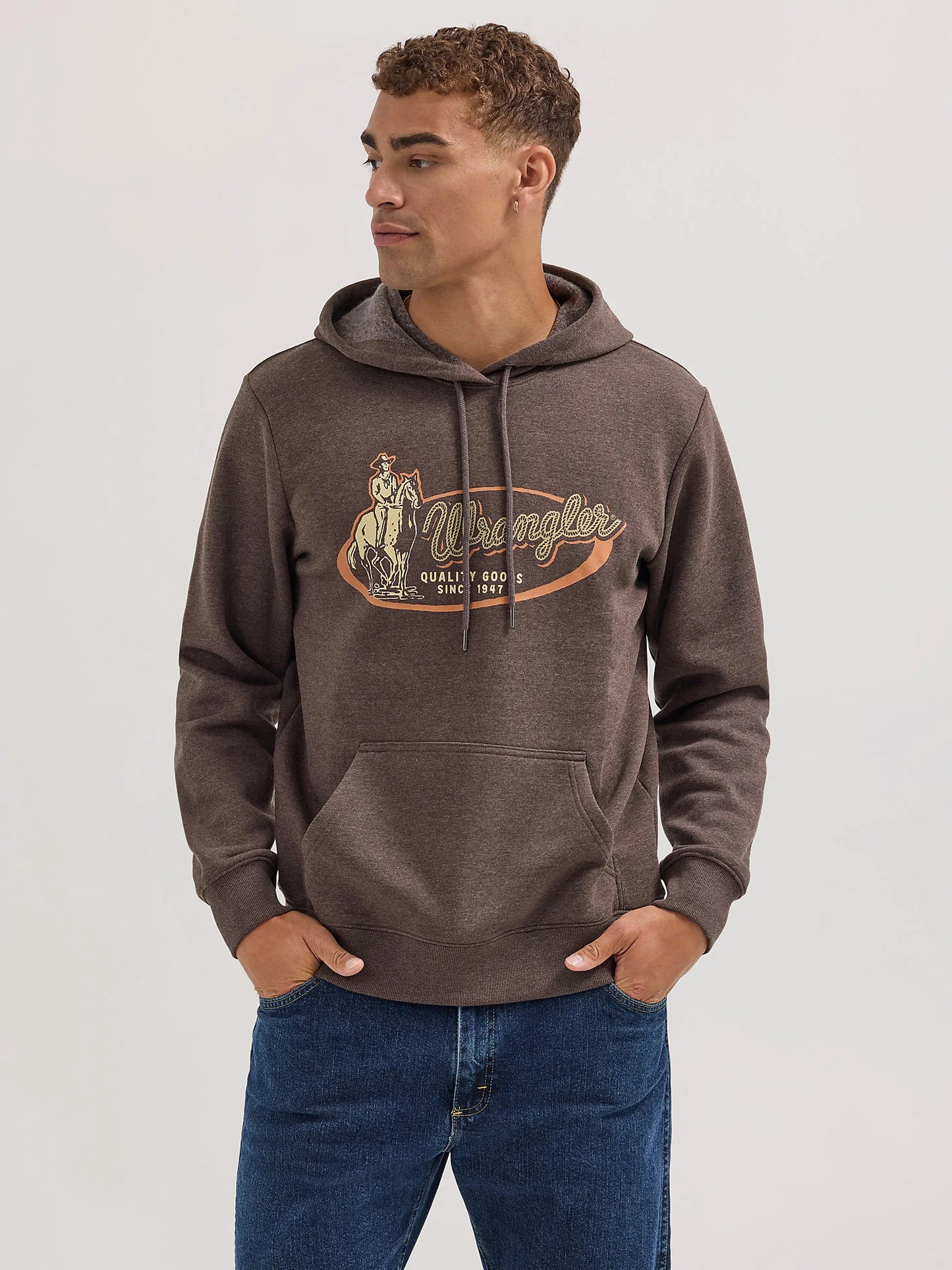 Wrangler Men's Cowboy Graphic Pullover Hoodie