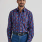 Men's Checotah® Long Sleeve Western Snap Printed Shirt in NAVY