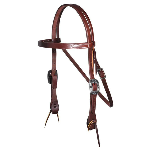 Ranchhand 3/4in. Brow Band Headstall w/Feather Buckles