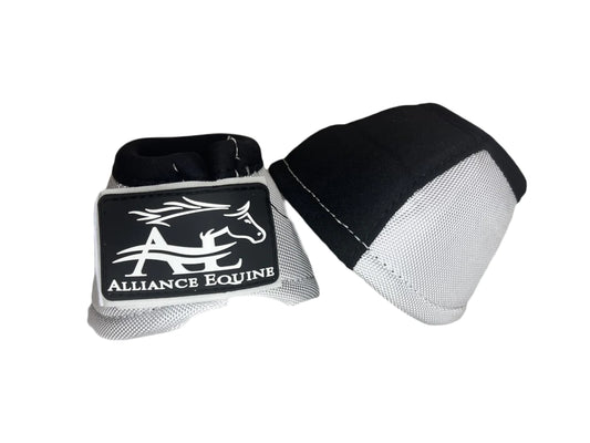 Alliance Equine NO-TURN Kevlar Bell Boots-WHITE